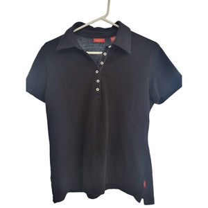 Valerie Stevens Black Polo Style Shirt - Large
